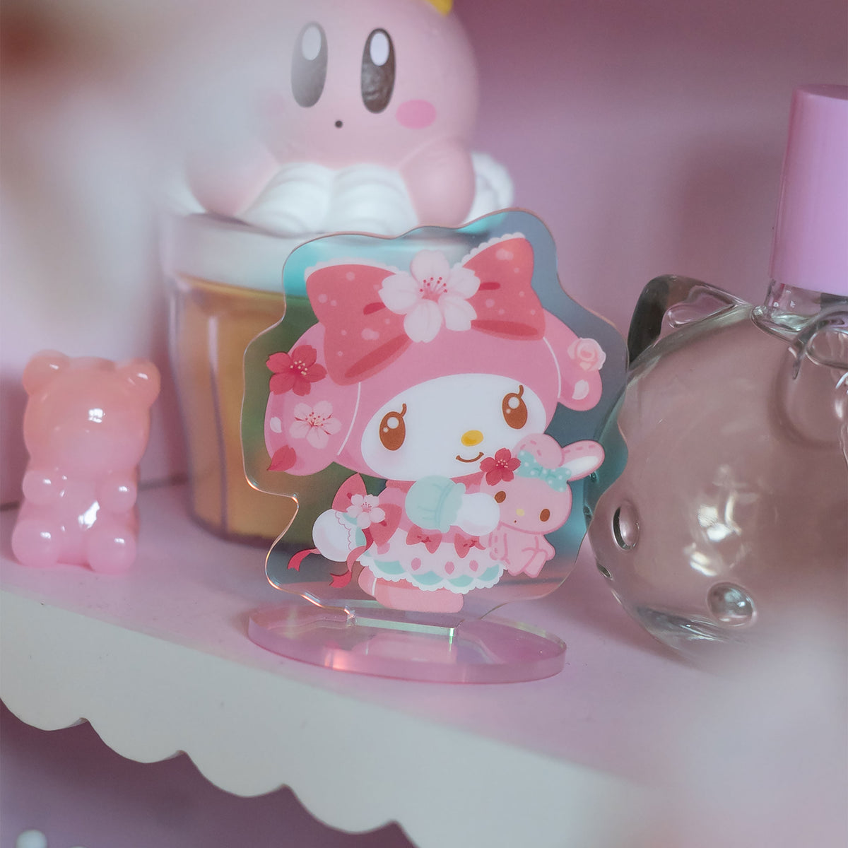 Produktbild Hello Kitty - My Melody holografisk akrylfigur