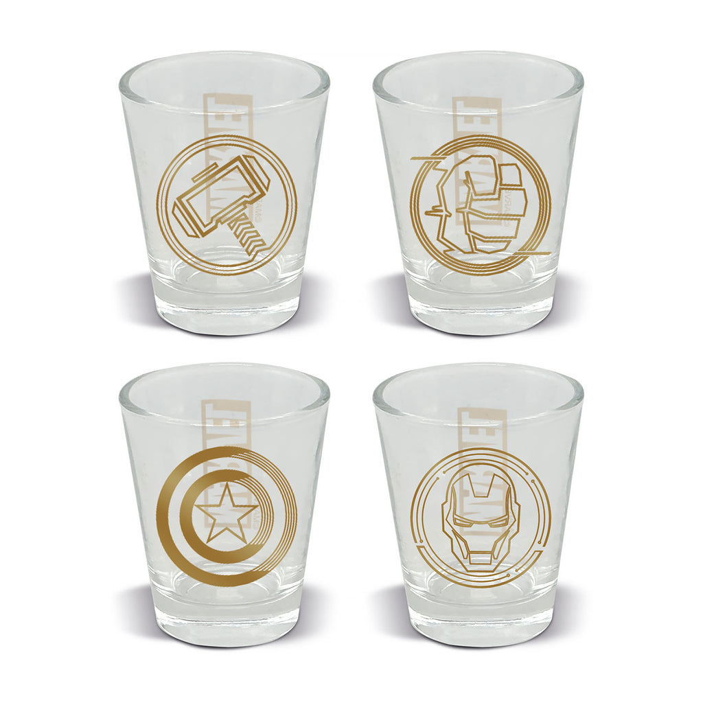 Produktbild Marvel - Symbols set med 4 shotglas