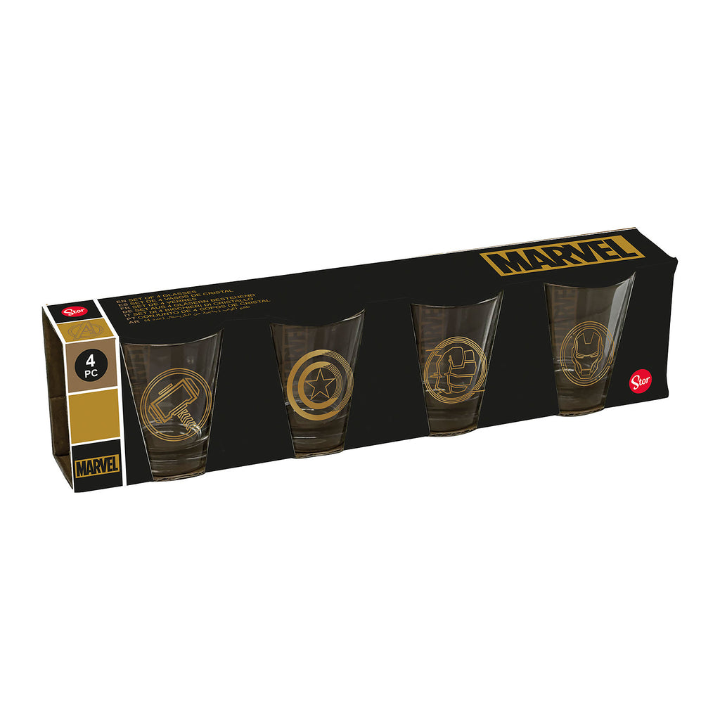Produktbild Marvel - Symbols set med 4 shotglas