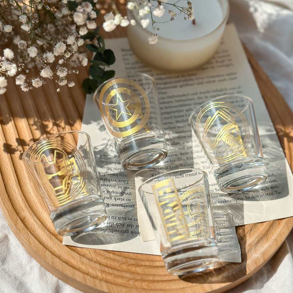 Produktbild Marvel - Symbols set med 4 shotglas
