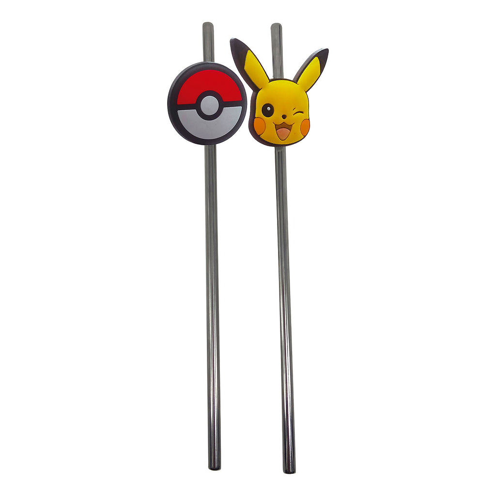 Produktbild Pokémon – Pikachu och Poké Ball Sugrör 2-pack