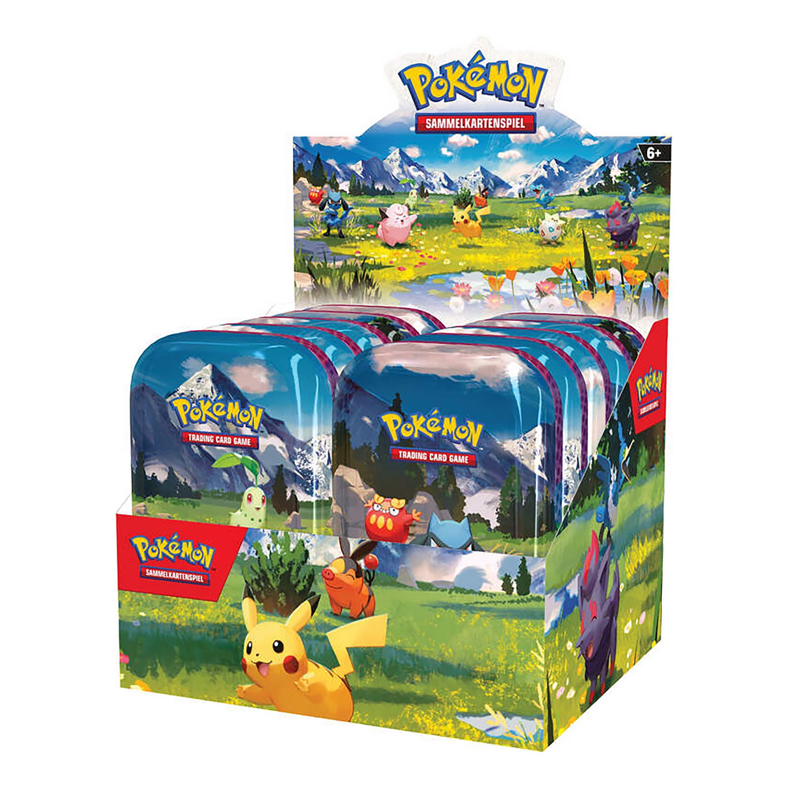 Produktbild Pokemon - Mega-utveckling Upphöjda Hjältar Samlarkort Plåtburk 10-pack Display