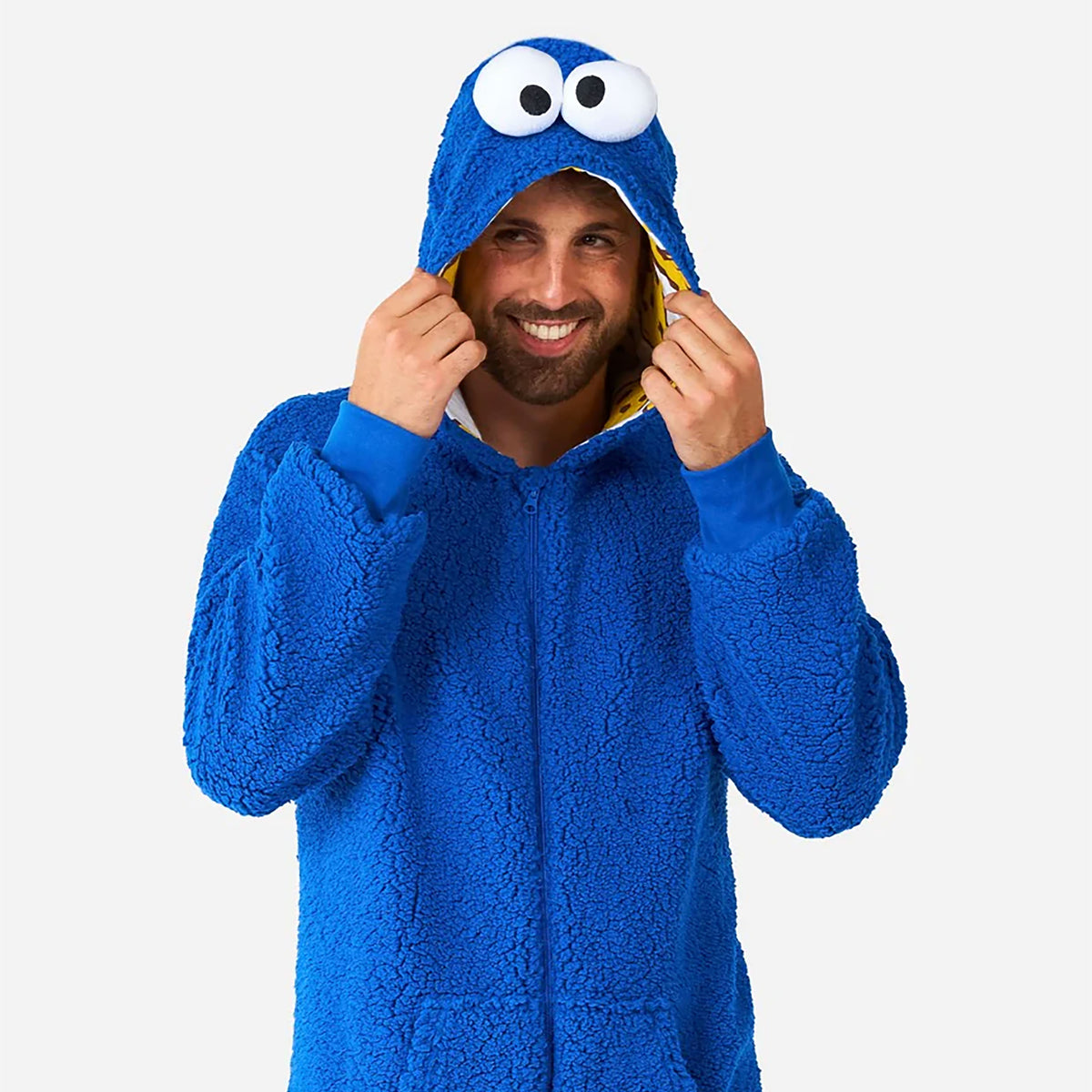 Produktbild Sesame Street - Cookie Monster plysch-onesie för vuxna