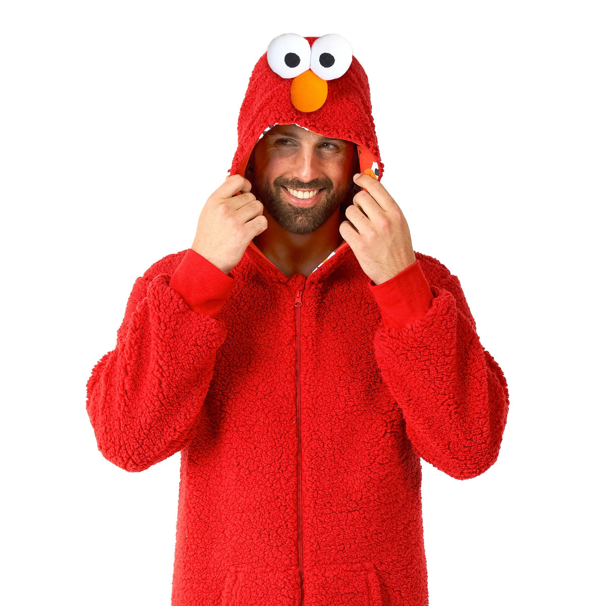 Produktbild Sesame Street - Elmo Plysch-onesie för Vuxna