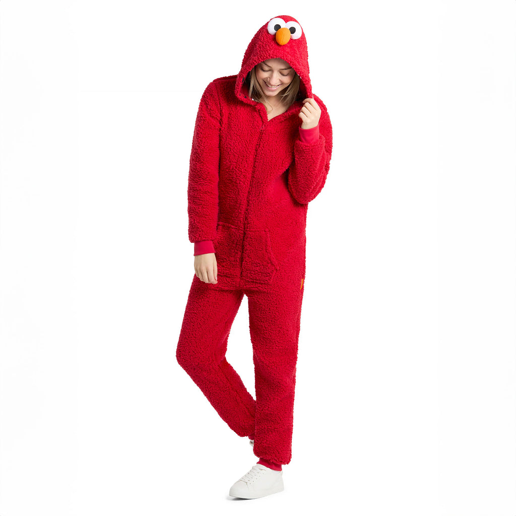 Produktbild Sesame Street - Elmo Plysch-onesie för Vuxna
