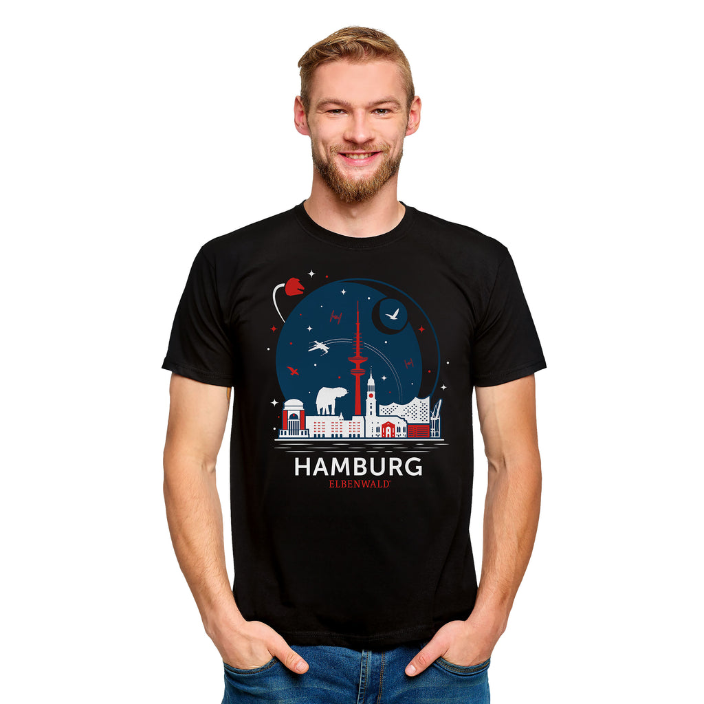 Produktbild Elbenwald i Hamburg Skyline T-shirt svart