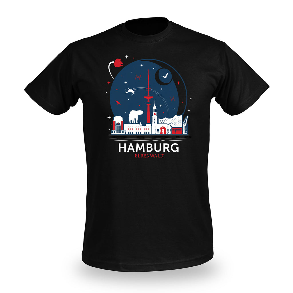 Produktbild Elbenwald i Hamburg Skyline T-shirt svart