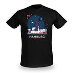 Produktbild Elbenwald i Hamburg Skyline T-shirt svart