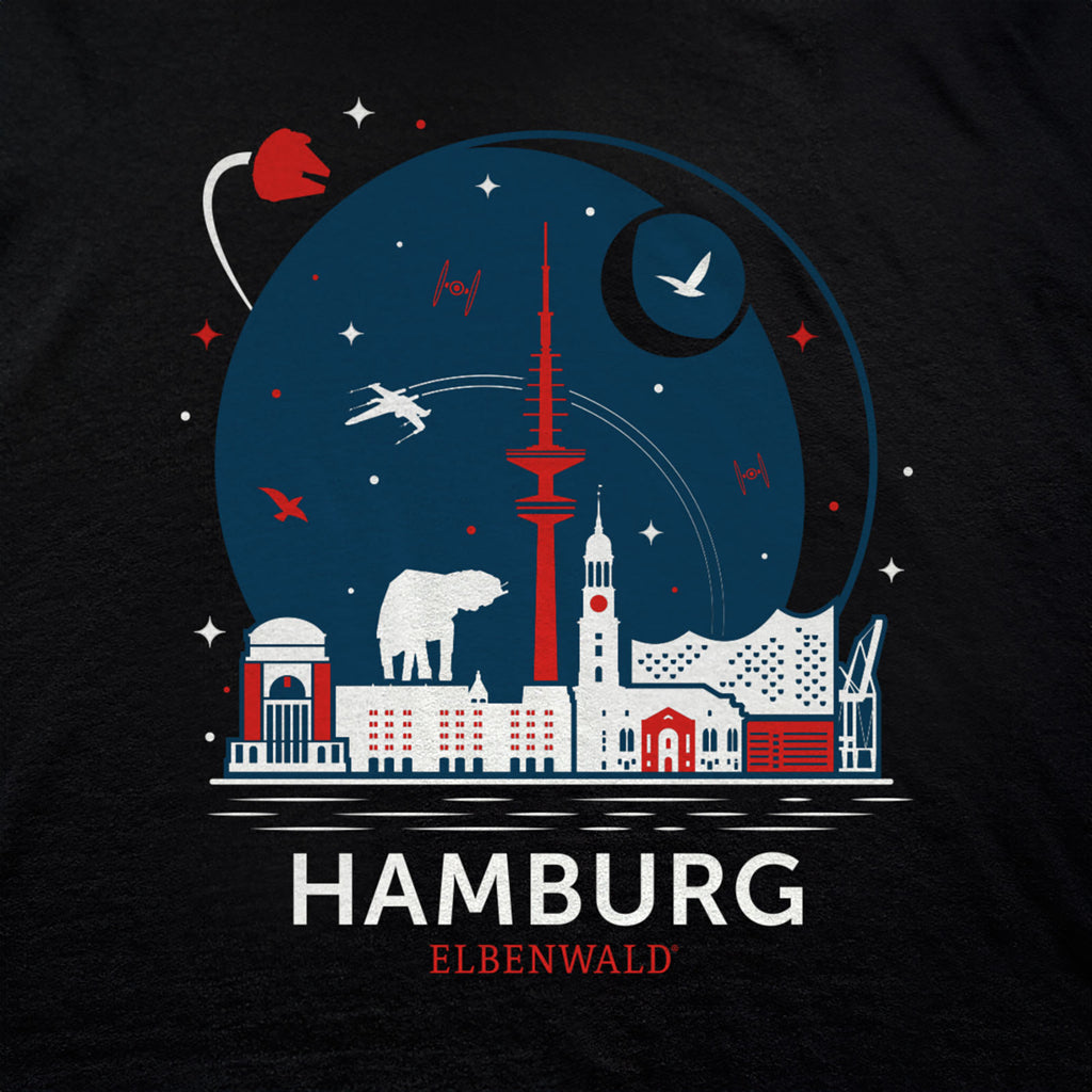Produktbild Elbenwald i Hamburg Skyline T-shirt svart