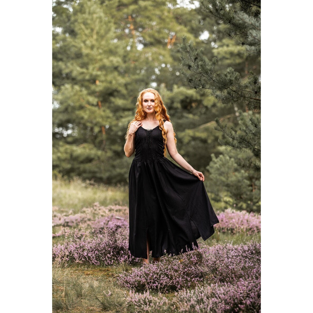 Produktbild Medeltida snörlivsklänning Jasmine svart
