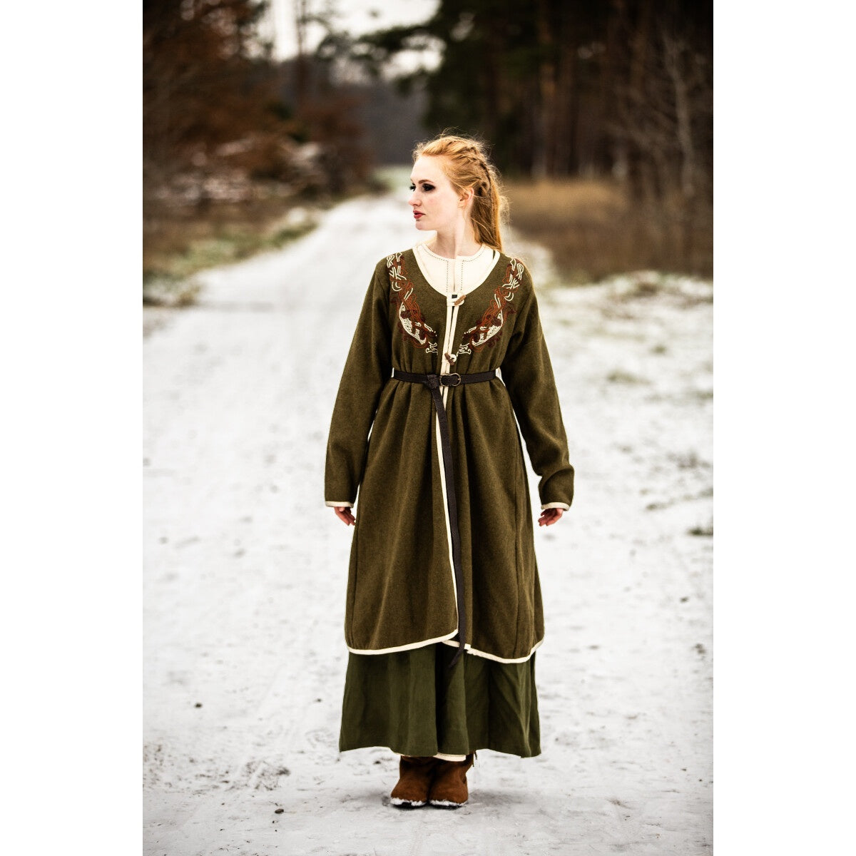 Produktbild Medeltida Birka-kappa Skadi grön