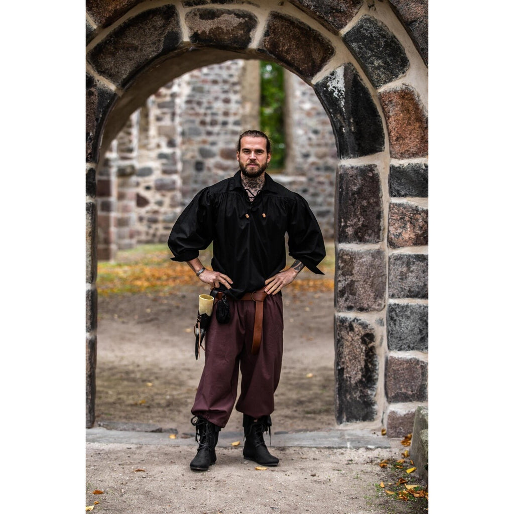 Produktbild Medeltida snörskjorta Arthur svart