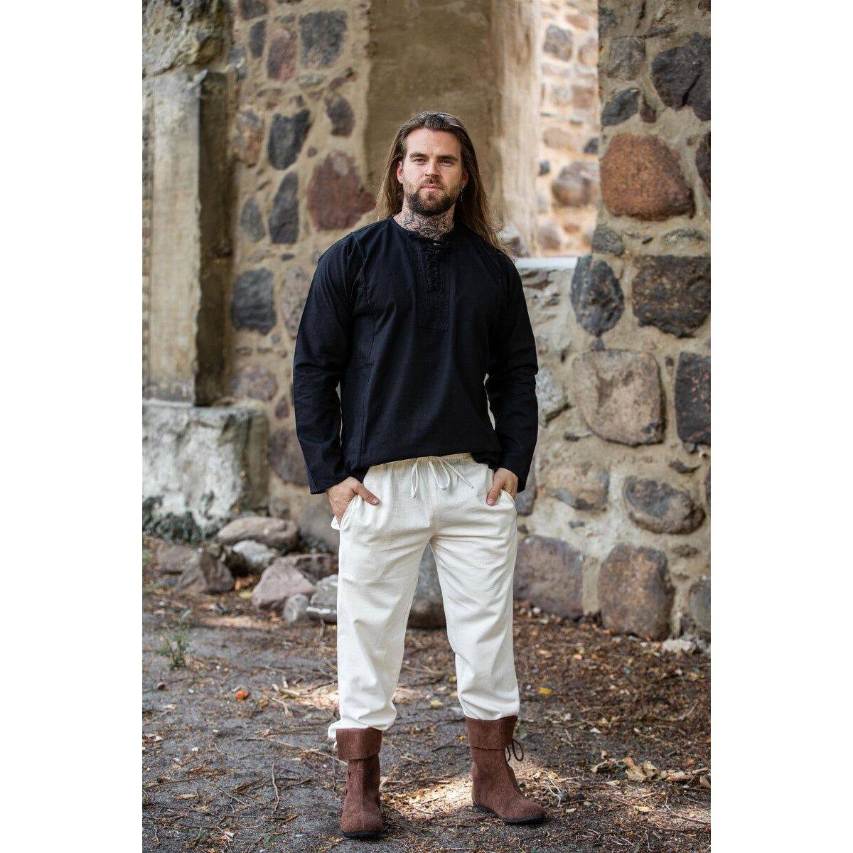 Produktbild Medeltida bondskjorta Felix svart