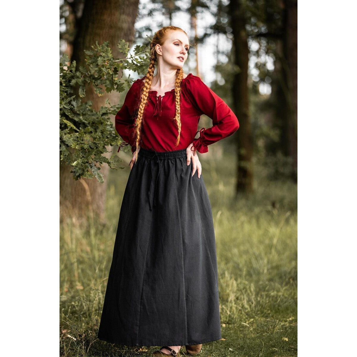 Produktbild Medeltida blus Edith röd