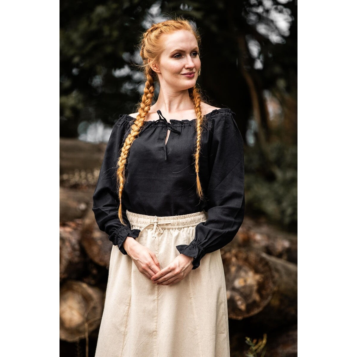 Produktbild Medeltida blus Edith svart