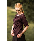 Produktbild Medeltida kortärmad blus Sandra mörkbrun
