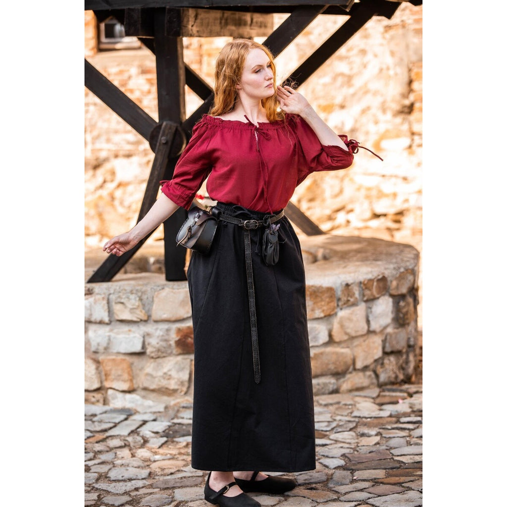 Produktbild Medeltida kortärmad blus Sandra röd