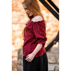 Produktbild Medeltida kortärmad blus Sandra röd