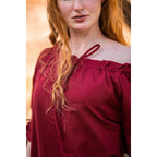 Produktbild Medeltida kortärmad blus Sandra röd