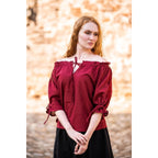 Produktbild Medeltida kortärmad blus Sandra röd