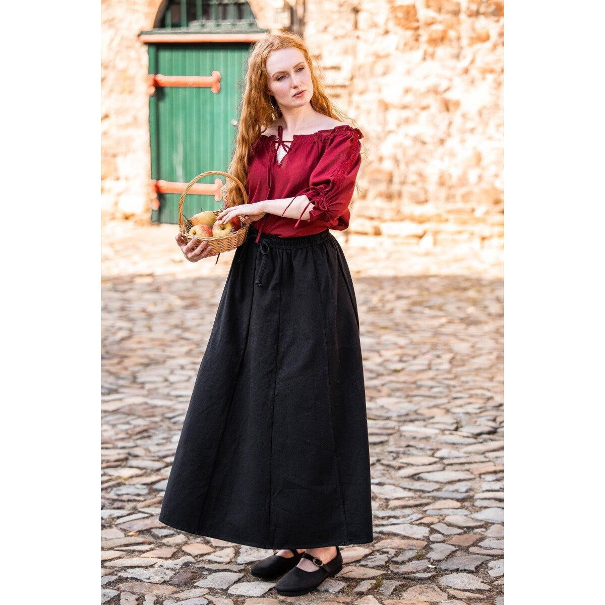 Produktbild Medeltida kortärmad blus Sandra röd