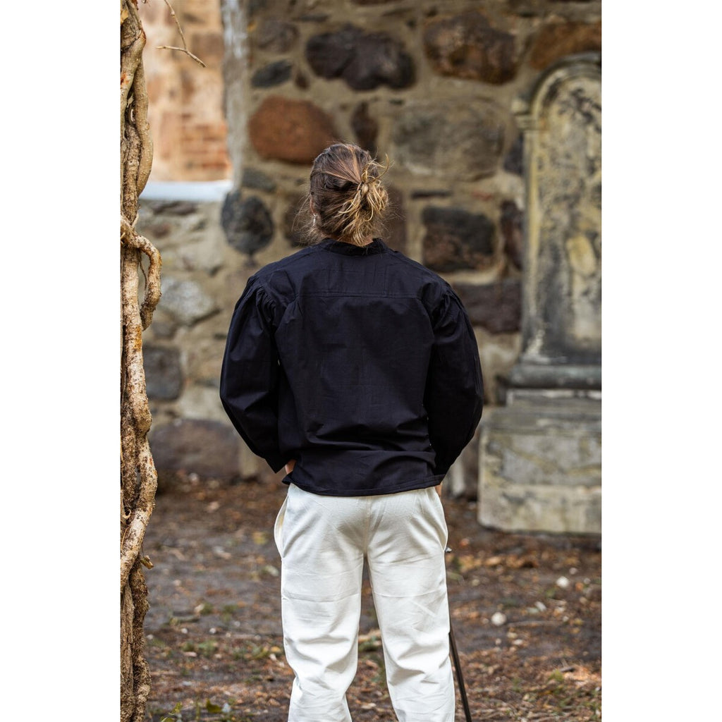 Product image Medieval Pintuck Shirt with Wooden Buttons Oswald Black
