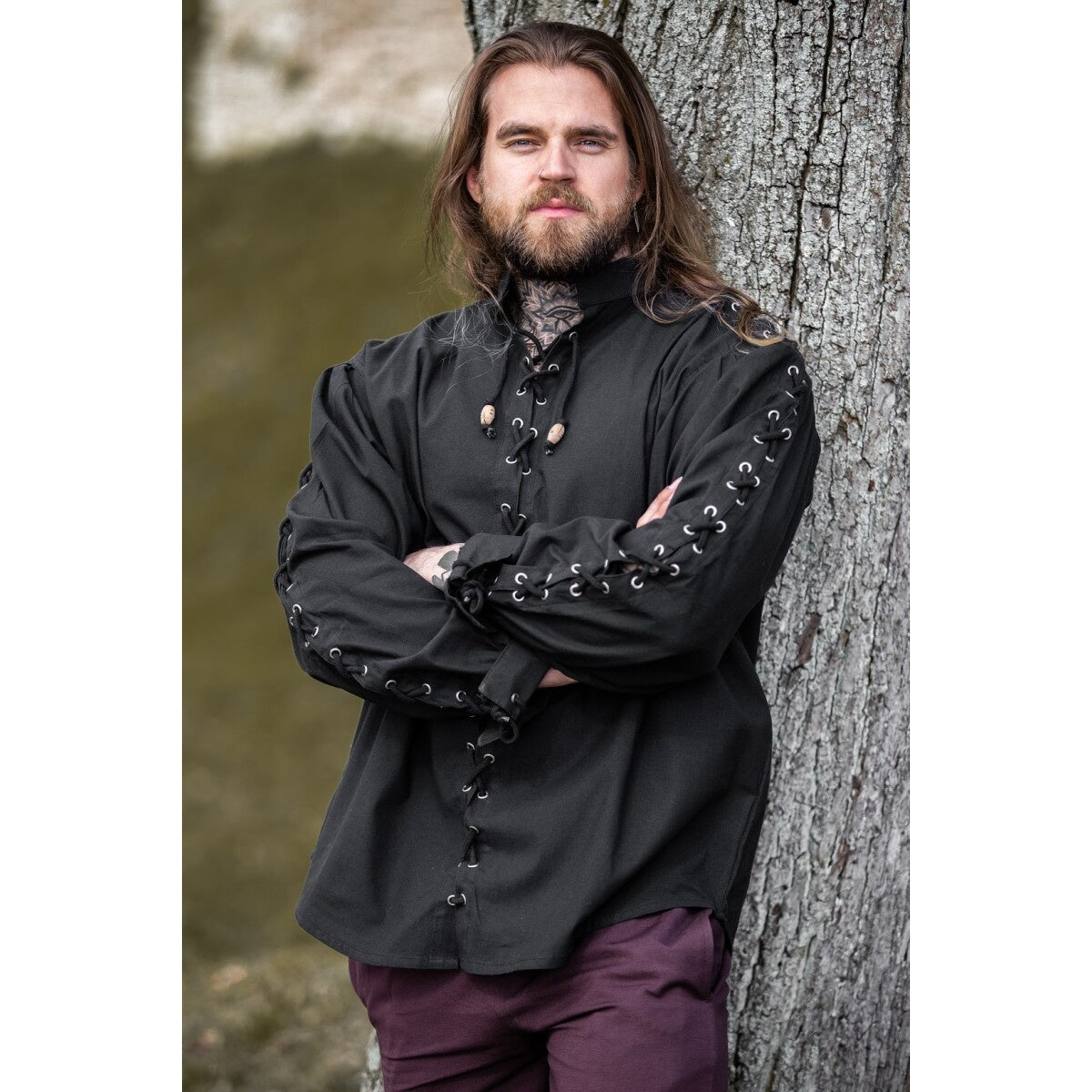 Produktbild Medeltida skjorta Gustavo svart
