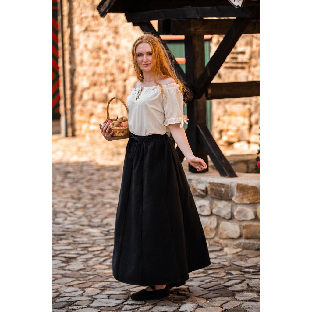 Produktbild Medeltida kortärmad blus Otilia beige