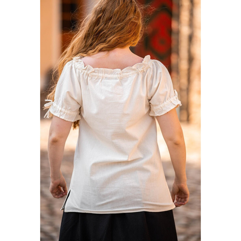 Produktbild Medeltida kortärmad blus Otilia beige