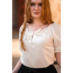 Produktbild Medeltida kortärmad blus Otilia beige