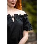 Produktbild Medeltida kortärmad blus Verena svart