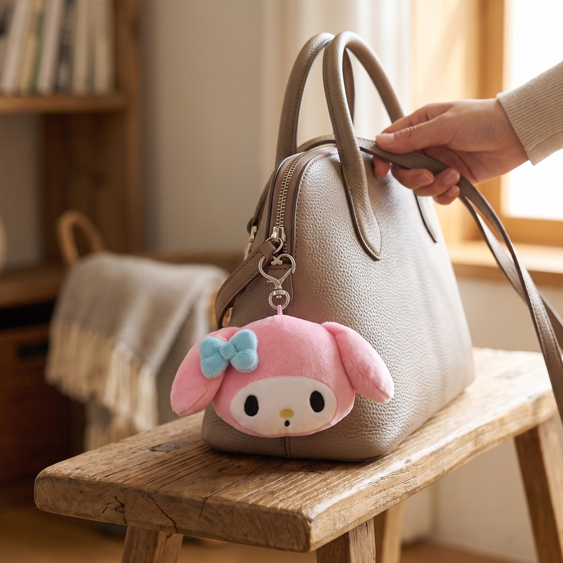 Produktbild Hello Kitty - My Melody Plyschnyckelring