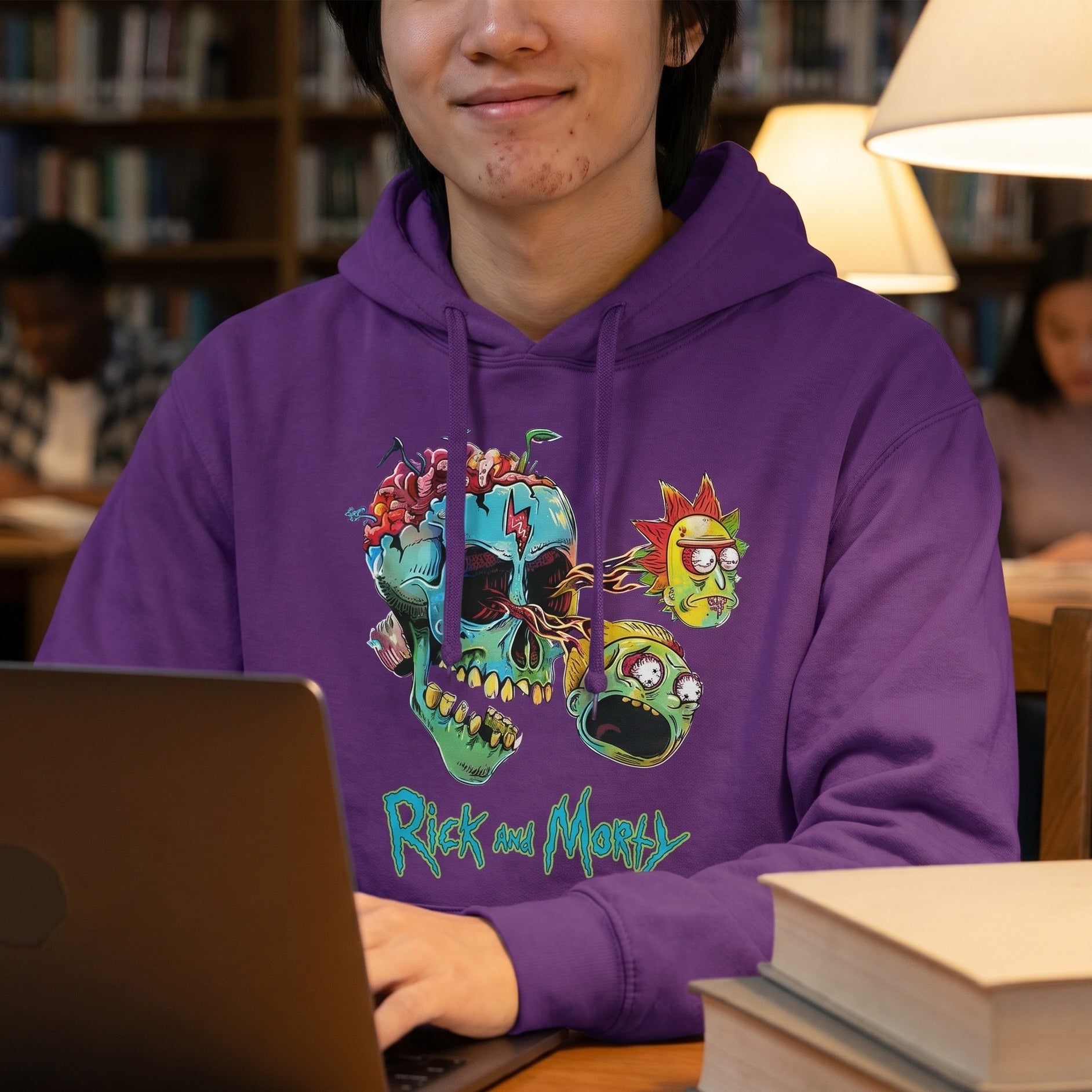 Produktbild Rick and Morty - Morty and Rick Face hoodie