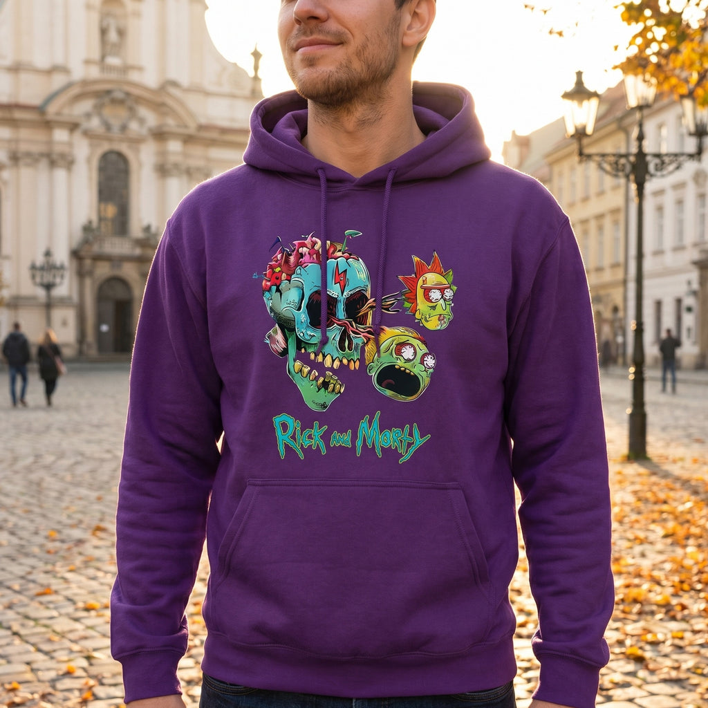 Produktbild Rick and Morty - Morty and Rick Face hoodie