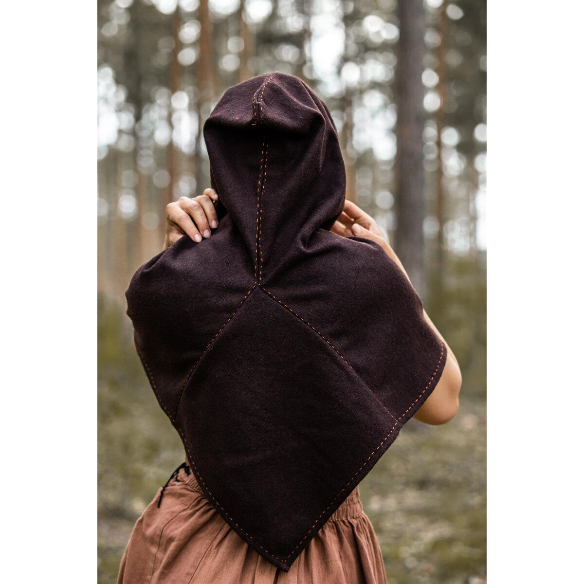 Produktbild Medeltida huva Halfdan brun