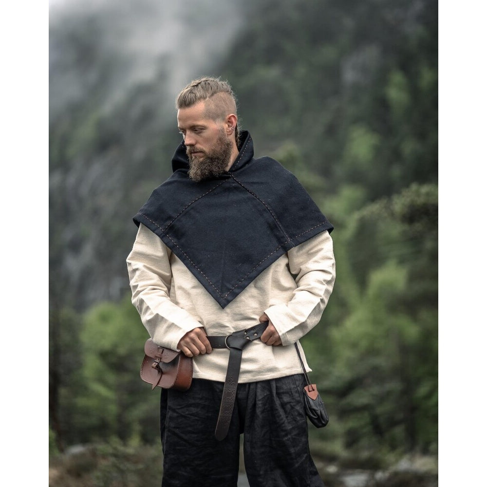 Produktbild Medeltida gugel Halfdan svart