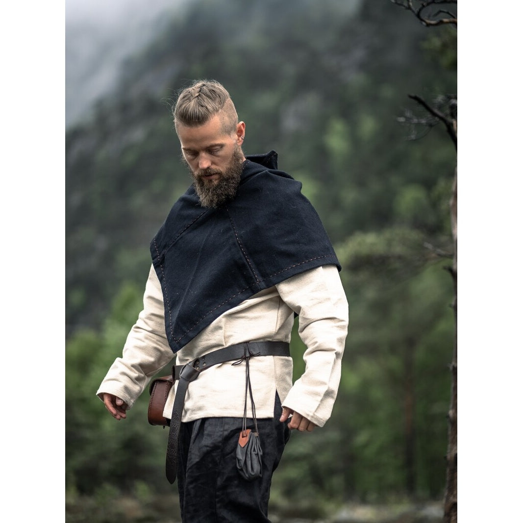 Produktbild Medeltida gugel Halfdan svart