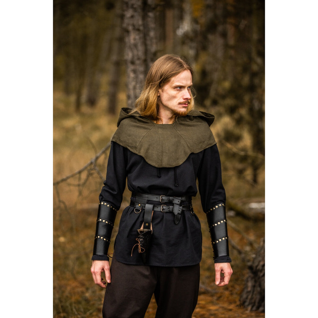 Produktbild Medeltida huva Mannix grön