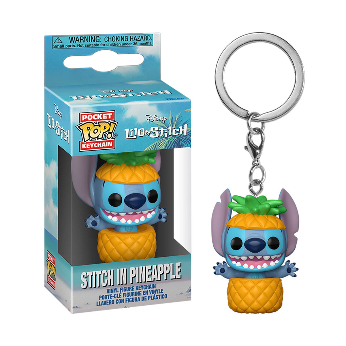 Produktbild Stitch i ananas Funko Pop-nyckelring - Lilo & Stitch