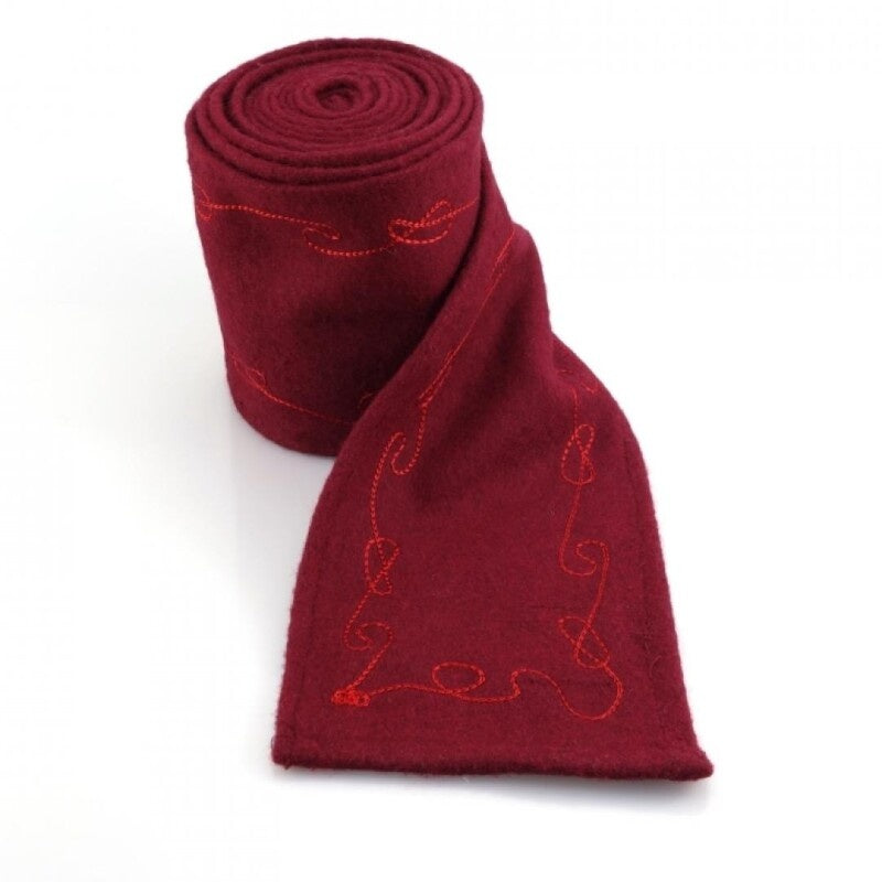 Produktbild Medeltida benlindor i ull Hannes med broderi