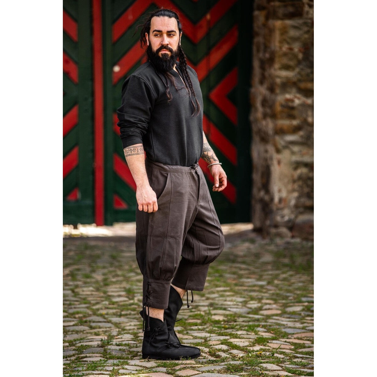 Product image Medieval Breeches Laurence with Calf Lacing brown