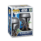 Produktbild Mandalorian med Grogu Funko Pop Bobblehead-figur – Star Wars The Mandalorian