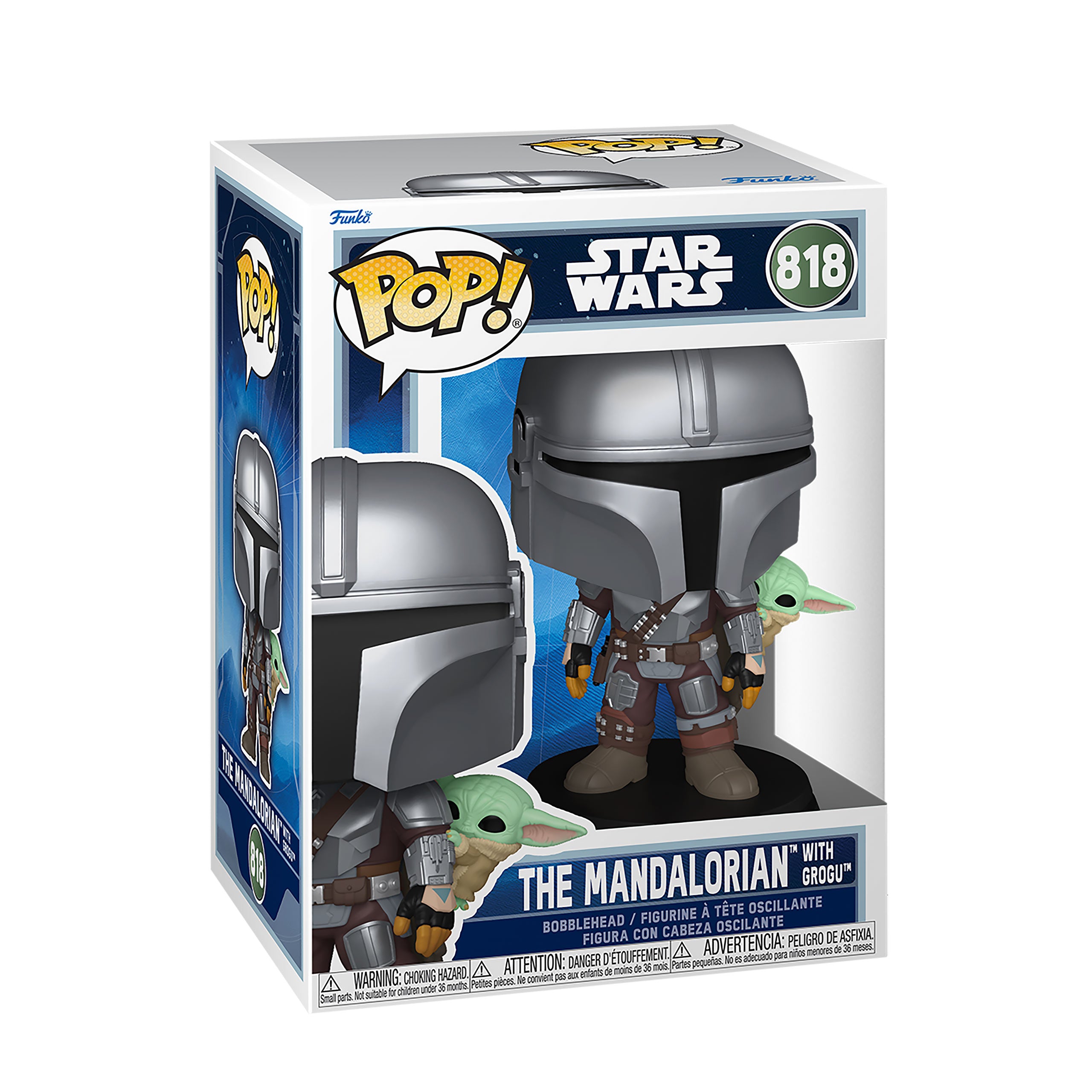 Produktbild Mandalorian med Grogu Funko Pop Bobblehead-figur – Star Wars The Mandalorian