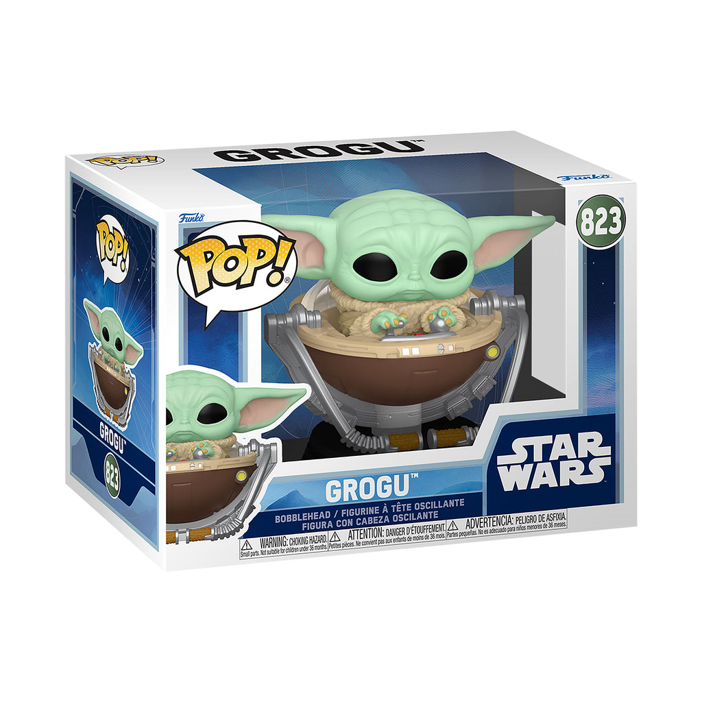 Produktbild Grogu i vagn Funko Pop bobblehead-figur – Star Wars The Mandalorian and Grogu