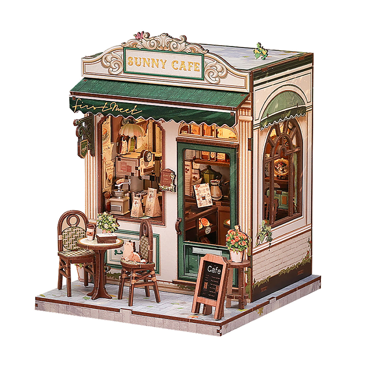 Product image CuteBee - Sunny Cafe Miniature House Book Nook Model Kit