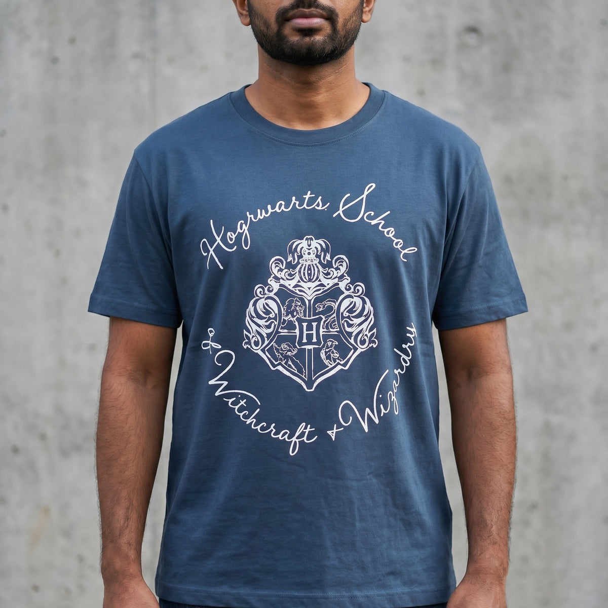 Produktbild Hogwarts-emblem T-shirt blå - Harry Potter