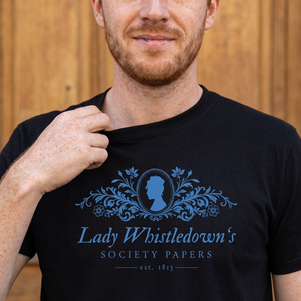Produktbild Society Papers T-shirt svart för Bridgerton-fans