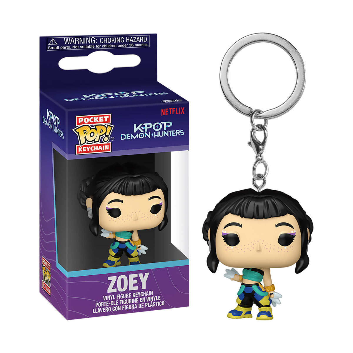Produktbild KPop Demon Hunters - Zoey Funko Pop nyckelring