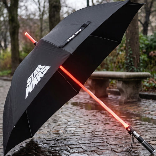Produktbild Darth Vader ljussabel-paraply med ljusfunktion - Star Wars
