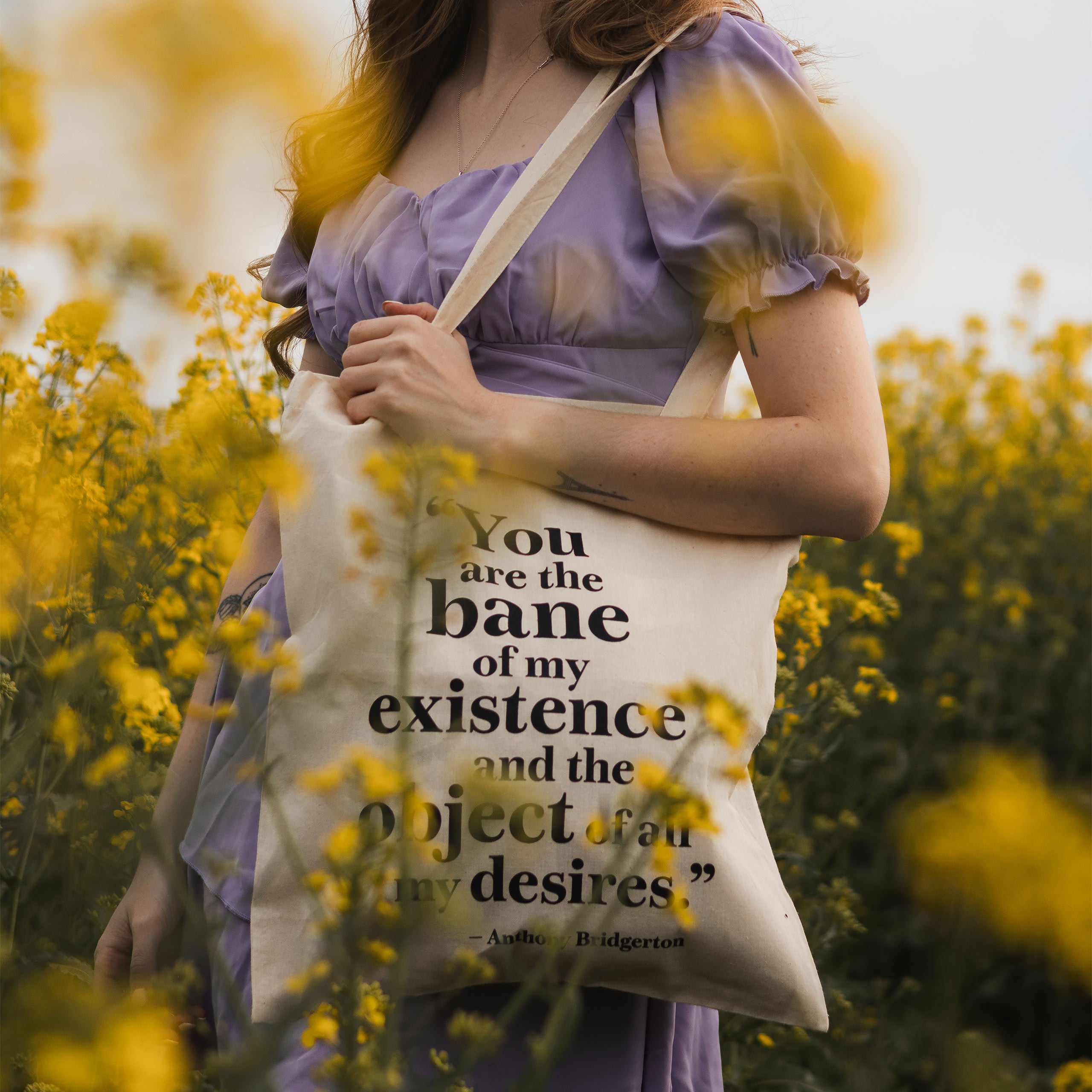 Produktbild Bane of my Existence tygkasse för Bridgerton-fans